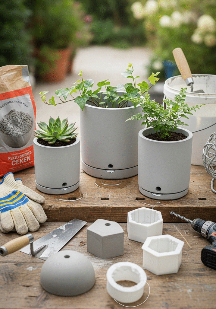 DIY Cement Planters with Drainage: How to Make Stylish Planters That ...